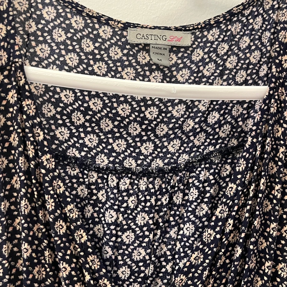 NWOT! Navy and Purple Patterned Romper - Picture 4 of 5